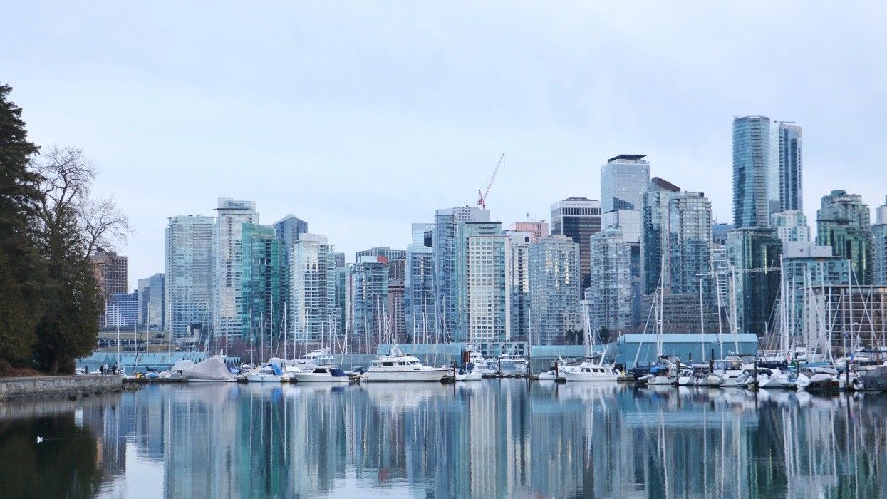 View of the Vancouver Harbour from Stanley Park.