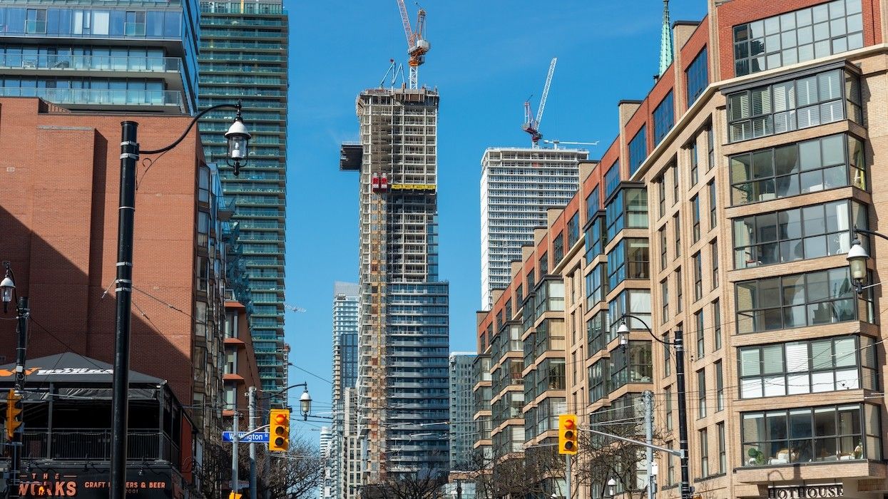 View of Toronto condos and construction.