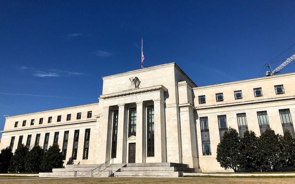 WASHINGTON, DC - DECEMBER 29, 2018: Exterior of the Federal Reserve headquarters building.