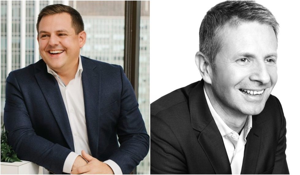 Wesgroup Chief Development Officer Brad Jones (left) and Anthem Executive Vice President of Development Rob Blackwell (right).