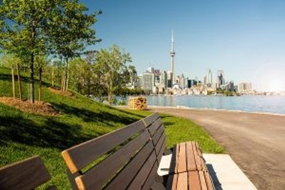 An idyllic city view from William G. Davis Trail at Ontario Place. (Photo by Nadia Molinari©)