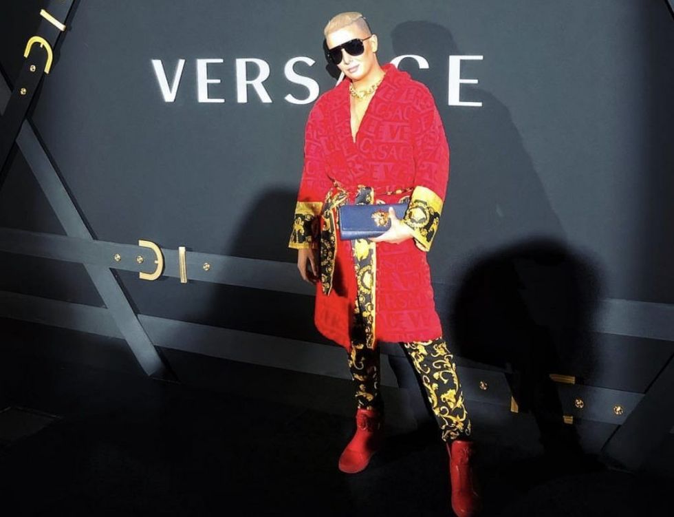 Sergio El-Azzi poses in Versace.